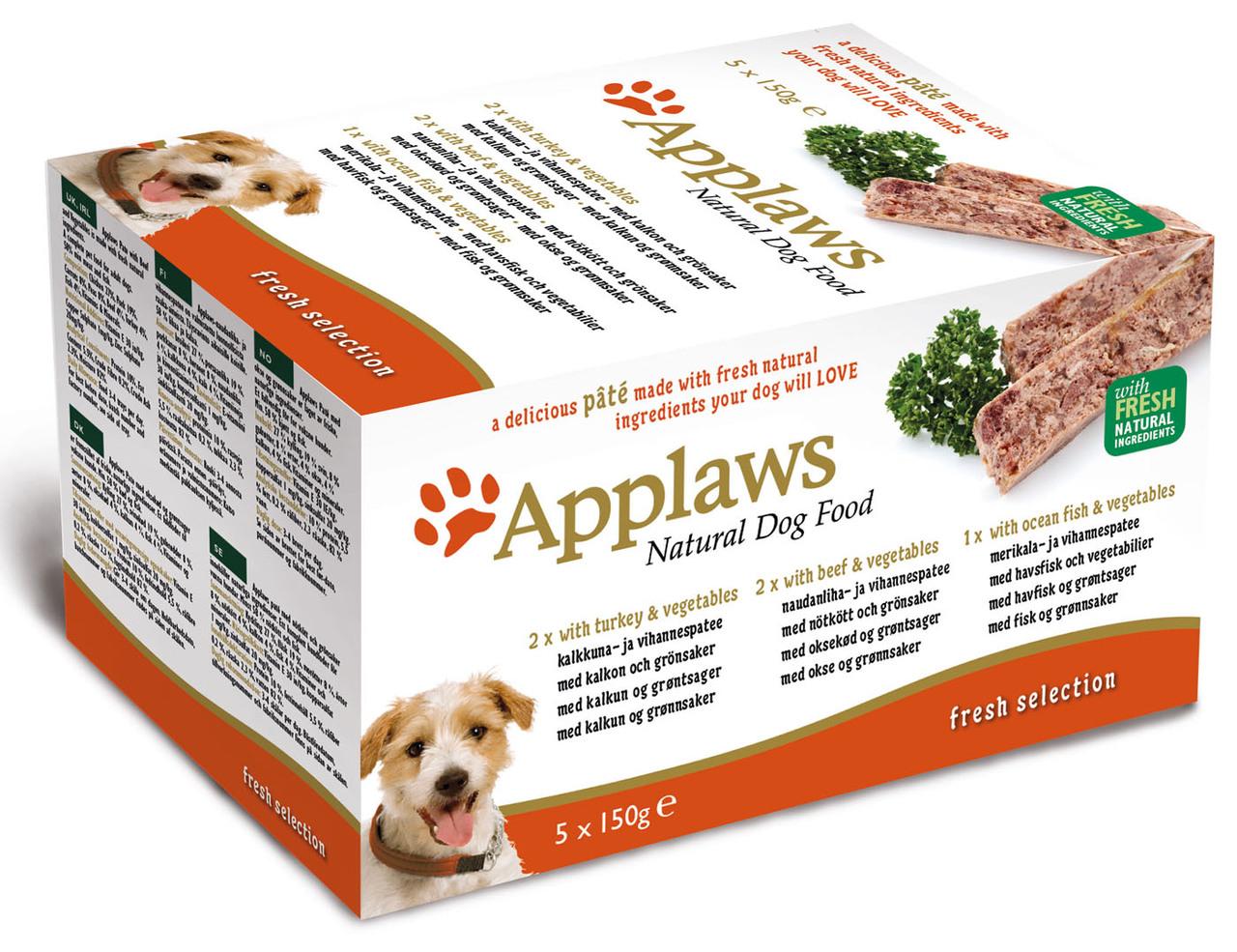 Applaws Fresh Selection Dog Pate Mixed Multipack 5 x 150g